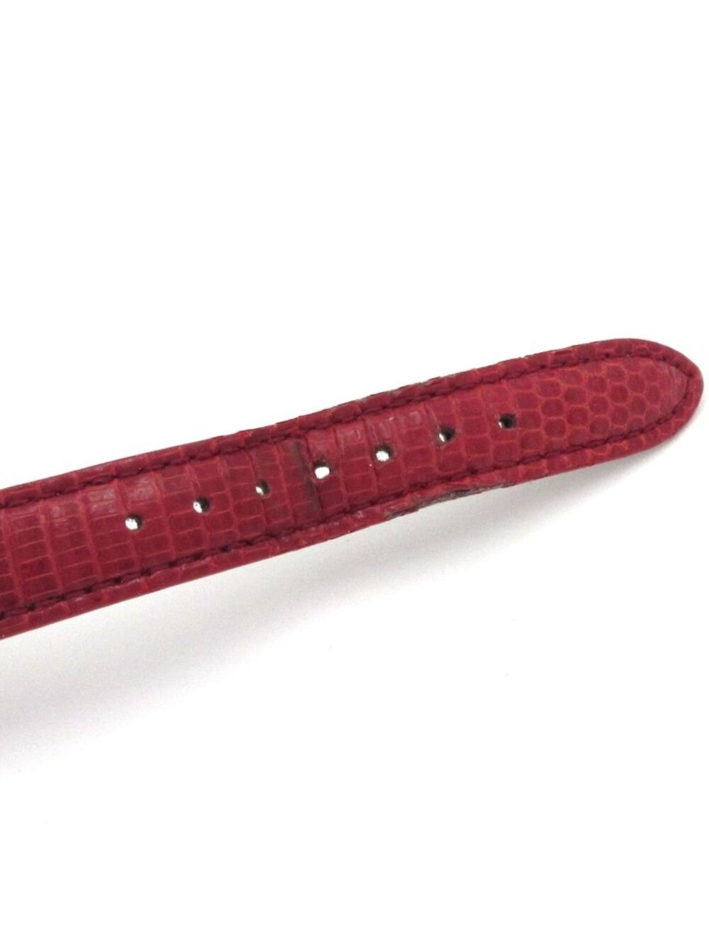 Gucci Watch Rectangular Case Silver Red - Picture 5 of 6